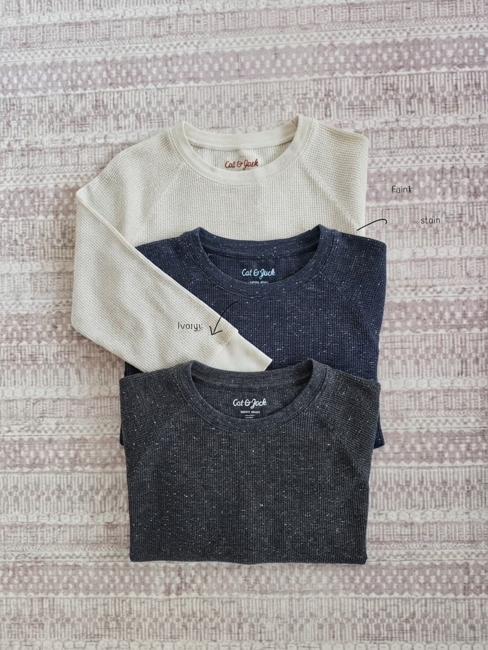 Cat & Jack Kids Thermal Long Sleeve Shirt Bundle - Size XS 4/5